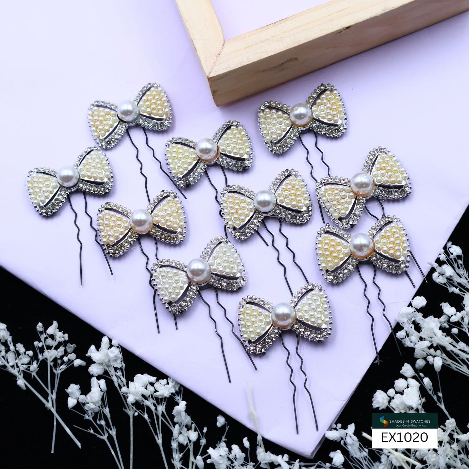 12 PCS U PIN BOW WITH STONES