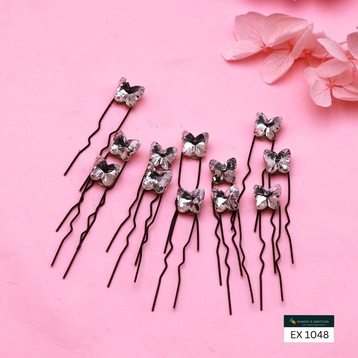 12 PCS MINI STONE BUTTER FLY WITH UPIN