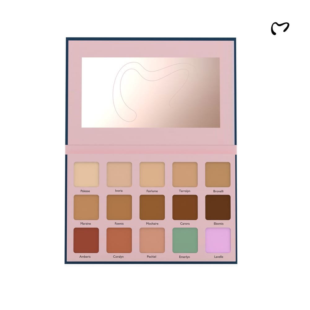 MAKEZMIA INVISIBLEND CONEALER PALETTE45GM + FREE BLUSHIVE BLUSHER PALETTE 15GM