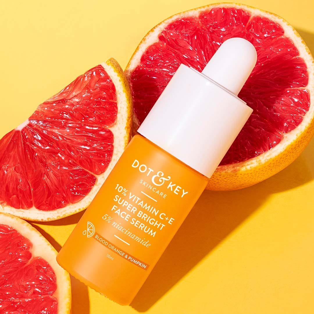 DOT & KEY 10PERC VITAMIN C+E SUPER BRISGHT FACE SERUM 5PERC NIACINAMIDE WITH BLOOD ORANGE & PUMPKIN