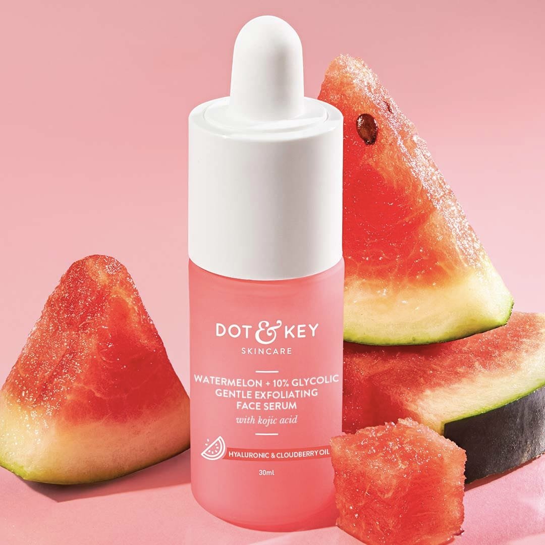 DOT & KEY WATERMELON + 10PERC GLYCOLIC GENTLE EXFOLIATING FACE SERUM WITH KOJIC ACID
