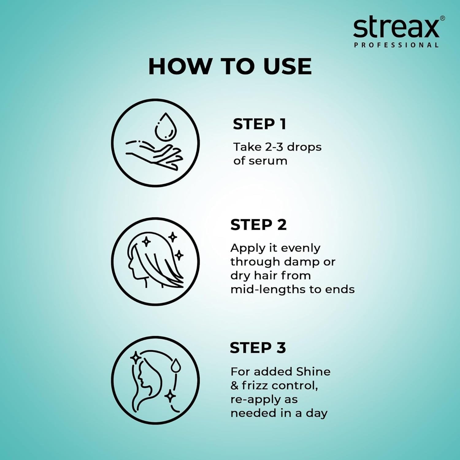 STREAX PROFESSIONAL VITARICHE GLOSS HAIR SERUM ENRICHED WITH MACADAMIA OIL & VITAMIN E