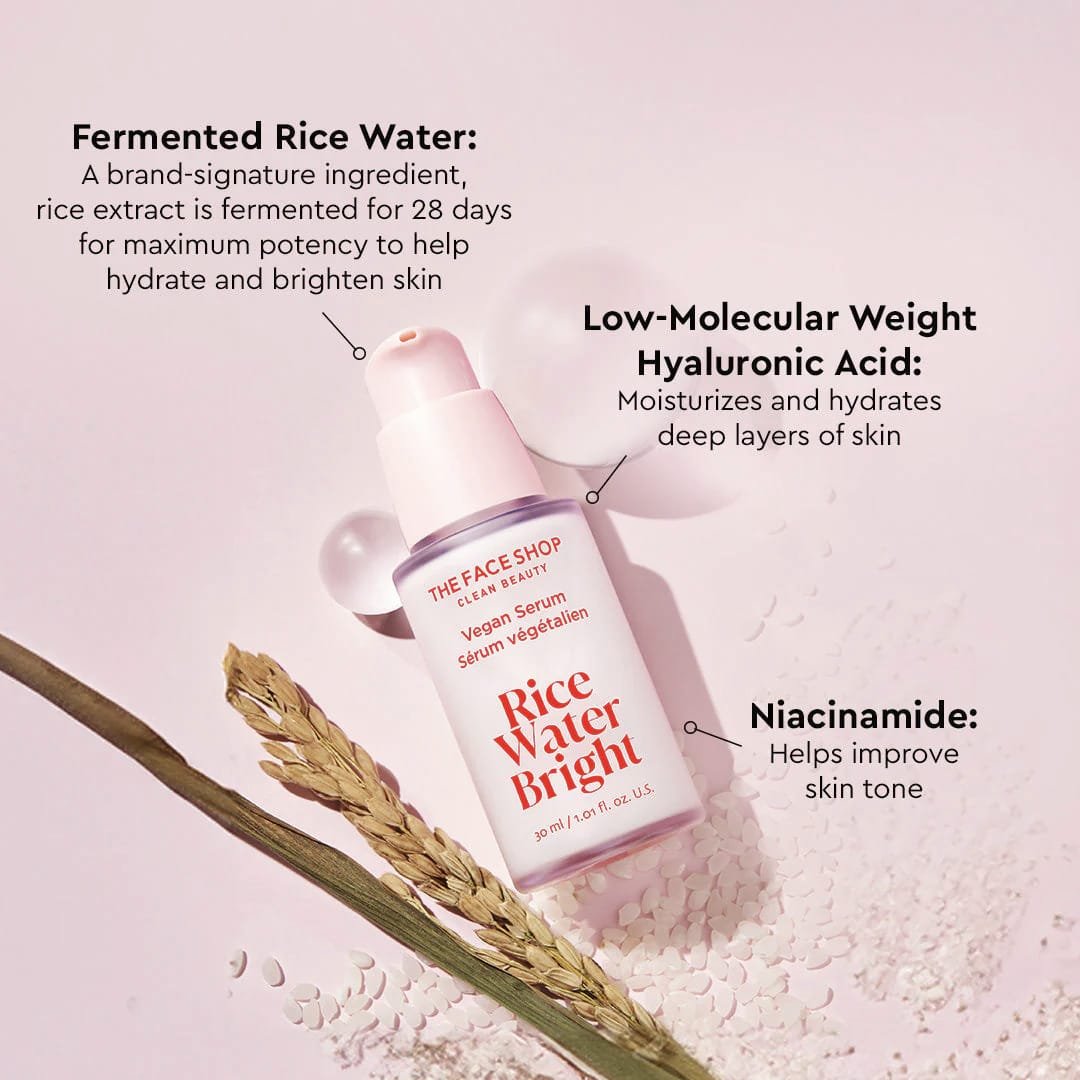The Face Shop Rice Water Bright Vegan Serum   30ML