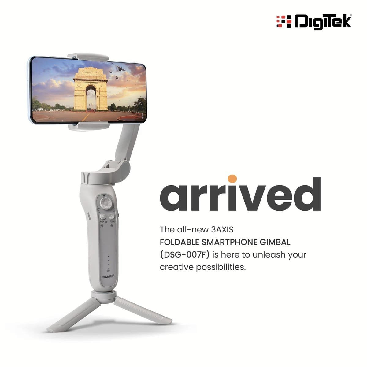 DIGITEK 3 AXIS FOLDABLE AUTO BALANCING SMARTPHONE GIMBAL MODEL DSG007F
