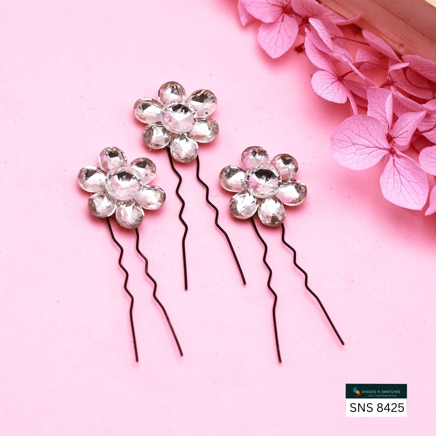 12 PCS HAIR CRYSTAL WITH U PIN