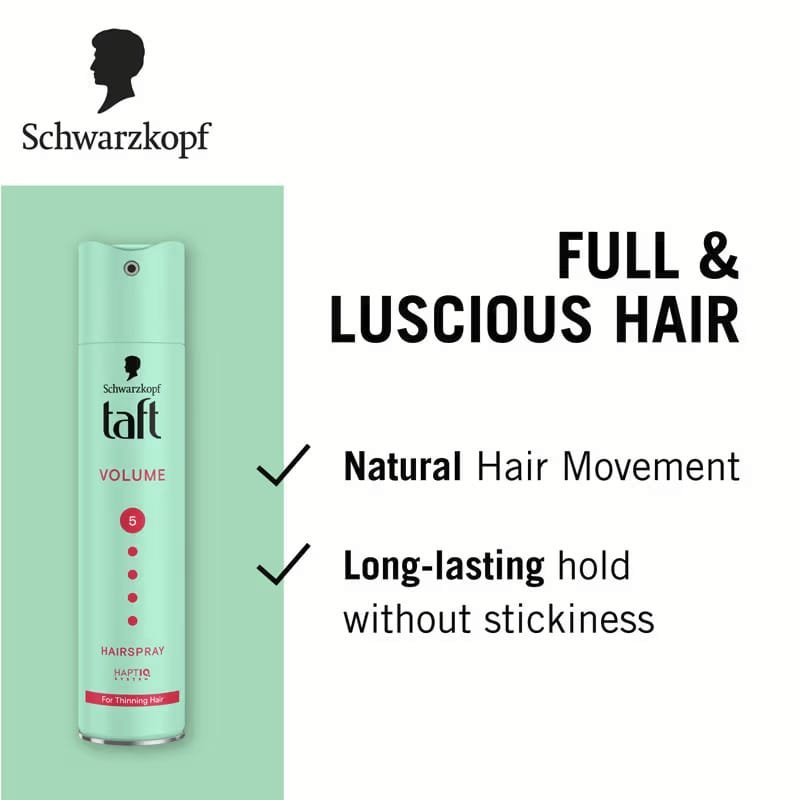 TAFT VOLUME 5 HAIR SPRAY FOR THINNING HAIR   250ML
