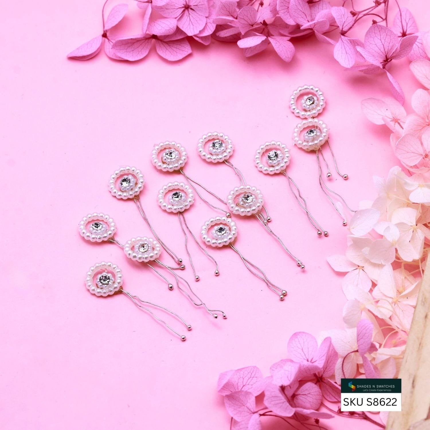 12 PCS HAIR ACCESSORIES CIRCLE WITH SMALL GEM