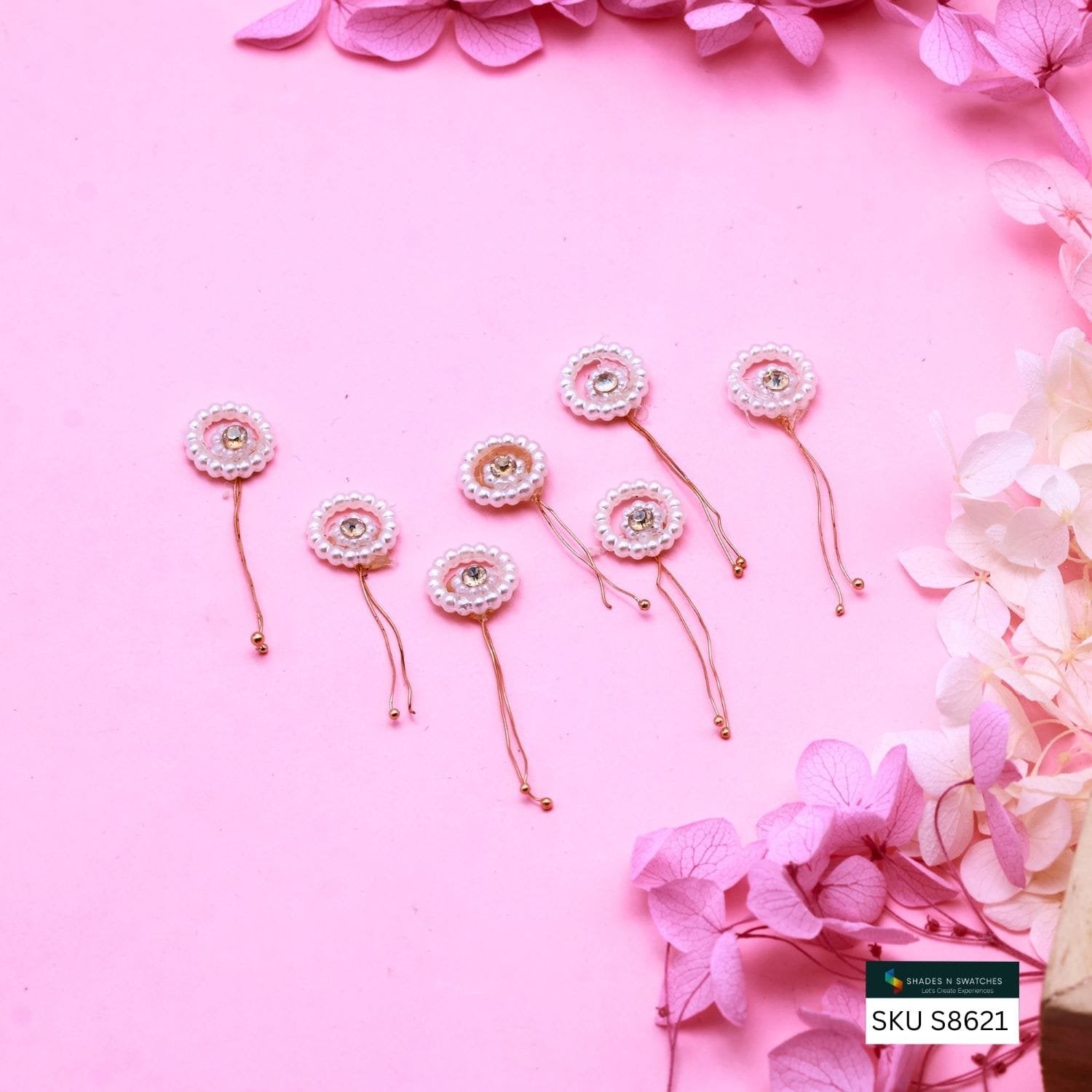 12 PCS HAIR ACCESSORIES CIRCLE WITH SMALL GEM
