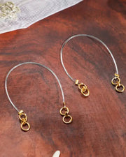 Invisible Transparent Stretchable Heavy Earrings Support Ear Chain set of 2