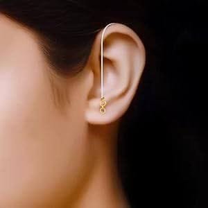 Invisible Transparent Stretchable Heavy Earrings Support Ear Chain set of 2