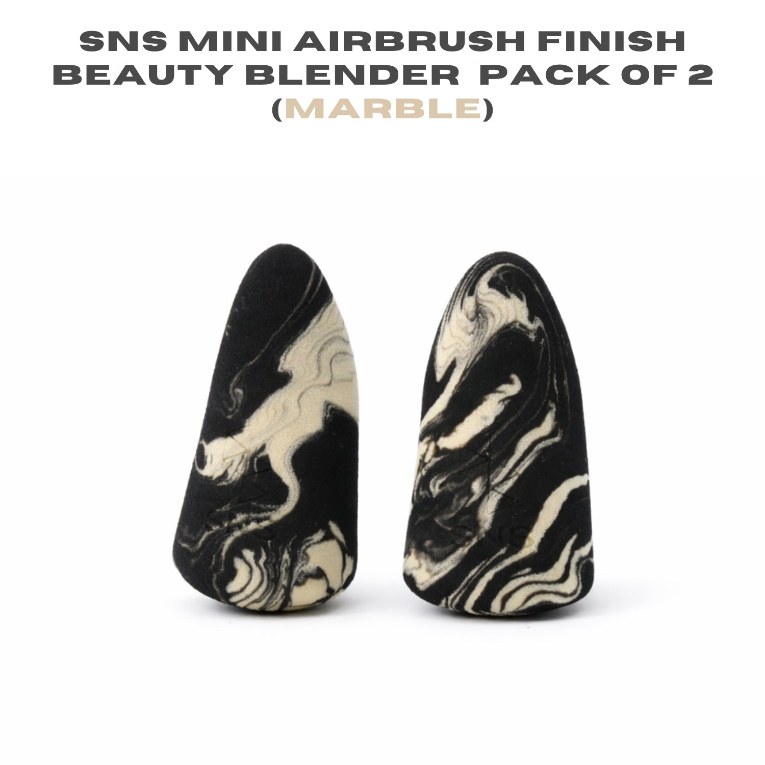 SNS MINI AIRBRUSH FINISH BEAUTY BLENDER (MARBLE) PACK OF 2