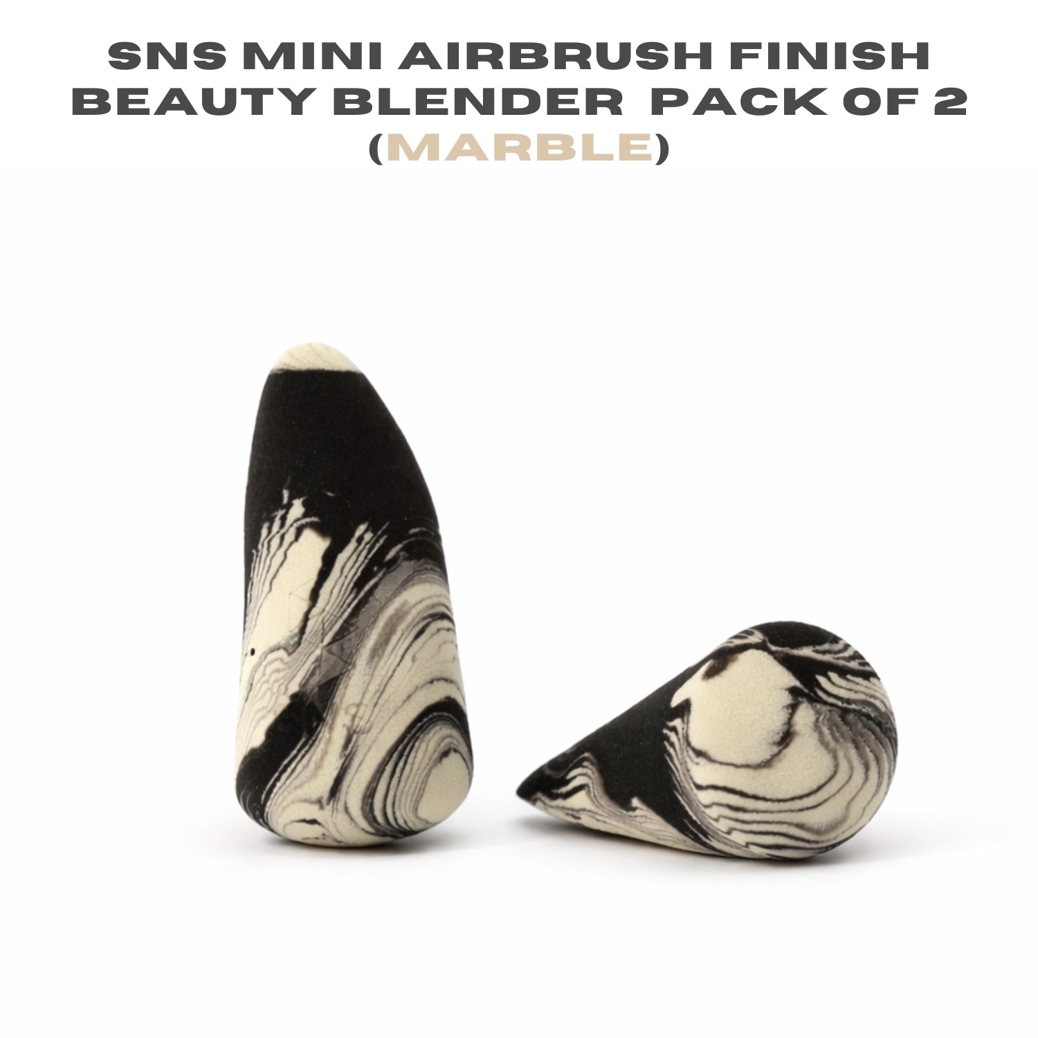 SNS MINI AIRBRUSH FINISH BEAUTY BLENDER (MARBLE) PACK OF 2