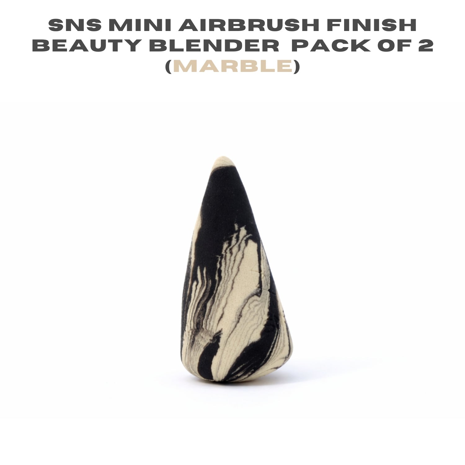 SNS MINI AIRBRUSH FINISH BEAUTY BLENDER (MARBLE) PACK OF 2