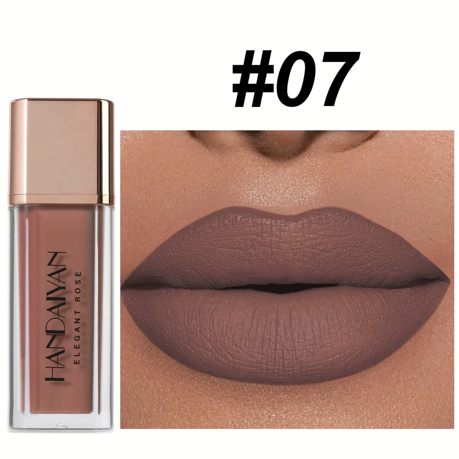 HANDAIYAN ELEGANT ROSE NON STICKY MATTE LIP GLOSS 5.8ML
