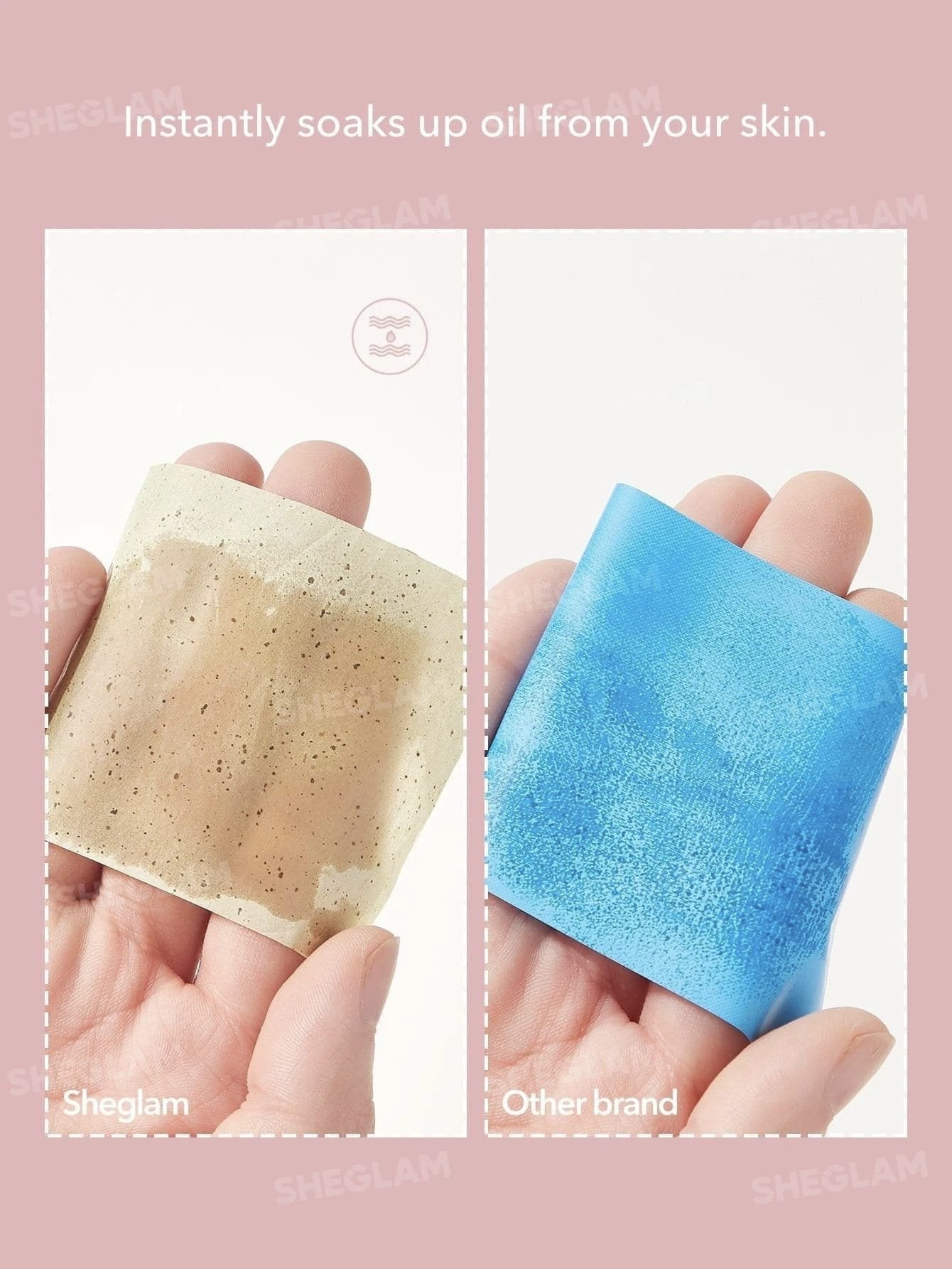 SHEGLAM MATTIFYING BLOT PAPERS WITH PUFF AND MIRROR 50 SHEETS