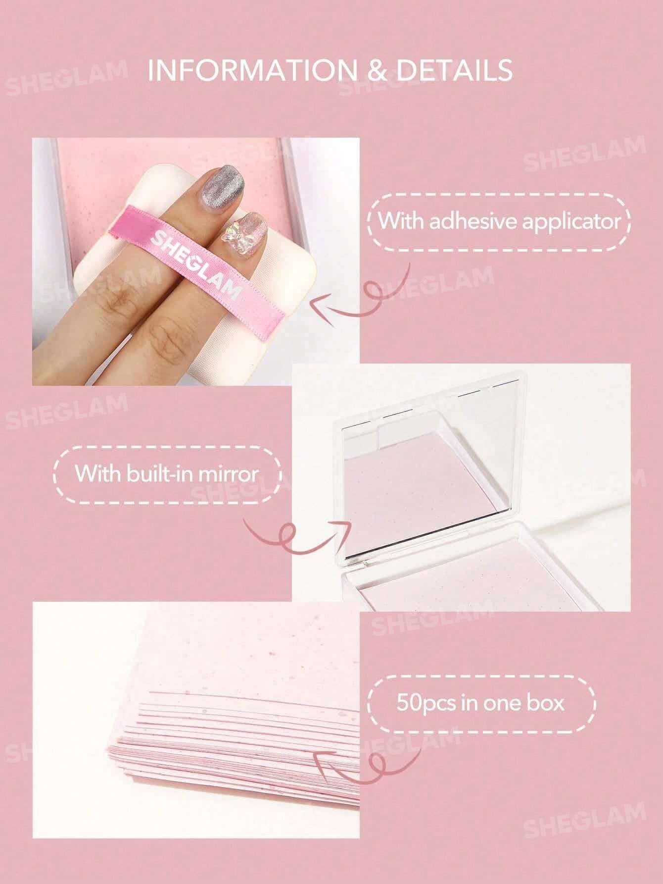 SHEGLAM MATTIFYING BLOT PAPERS WITH PUFF AND MIRROR 50 SHEETS