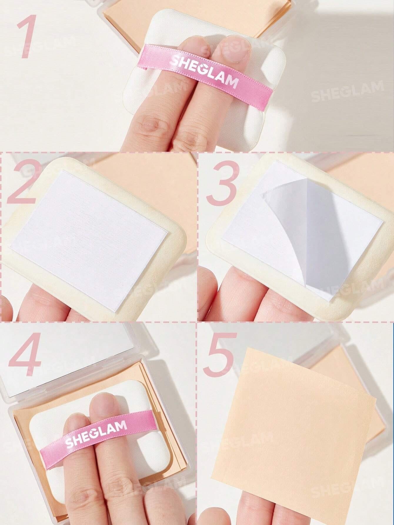 SHEGLAM MATTIFYING BLOT PAPERS WITH PUFF AND MIRROR 50 SHEETS