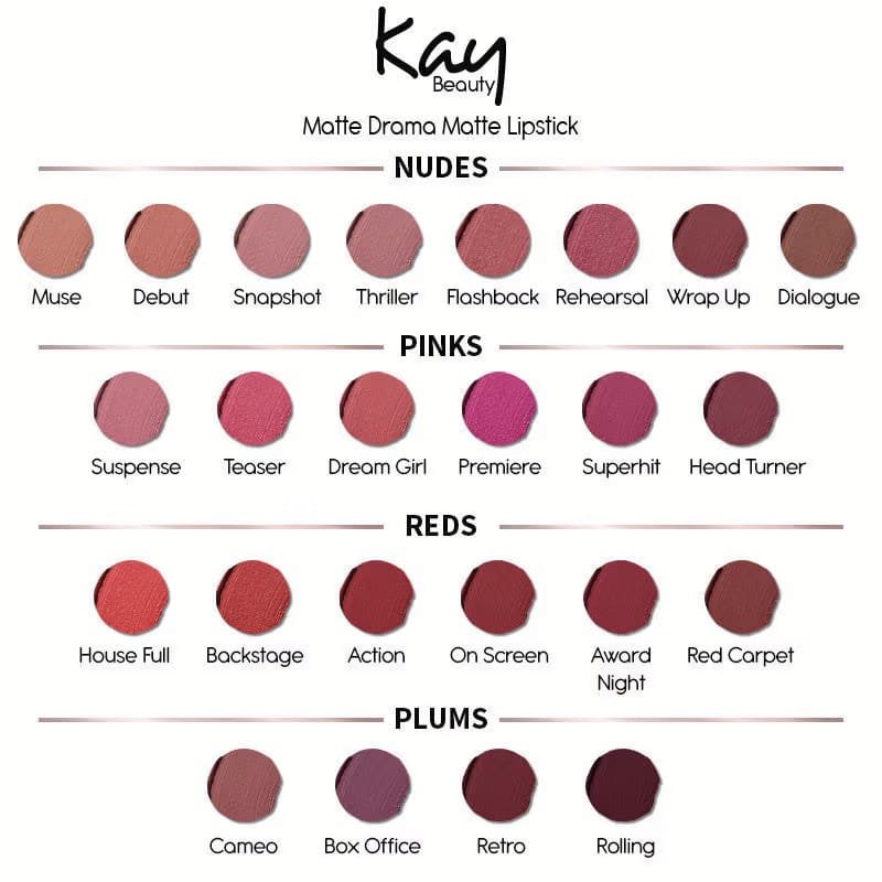 KAY BEAUTY MATTE DRAMA LIPSTICK 4.2G
