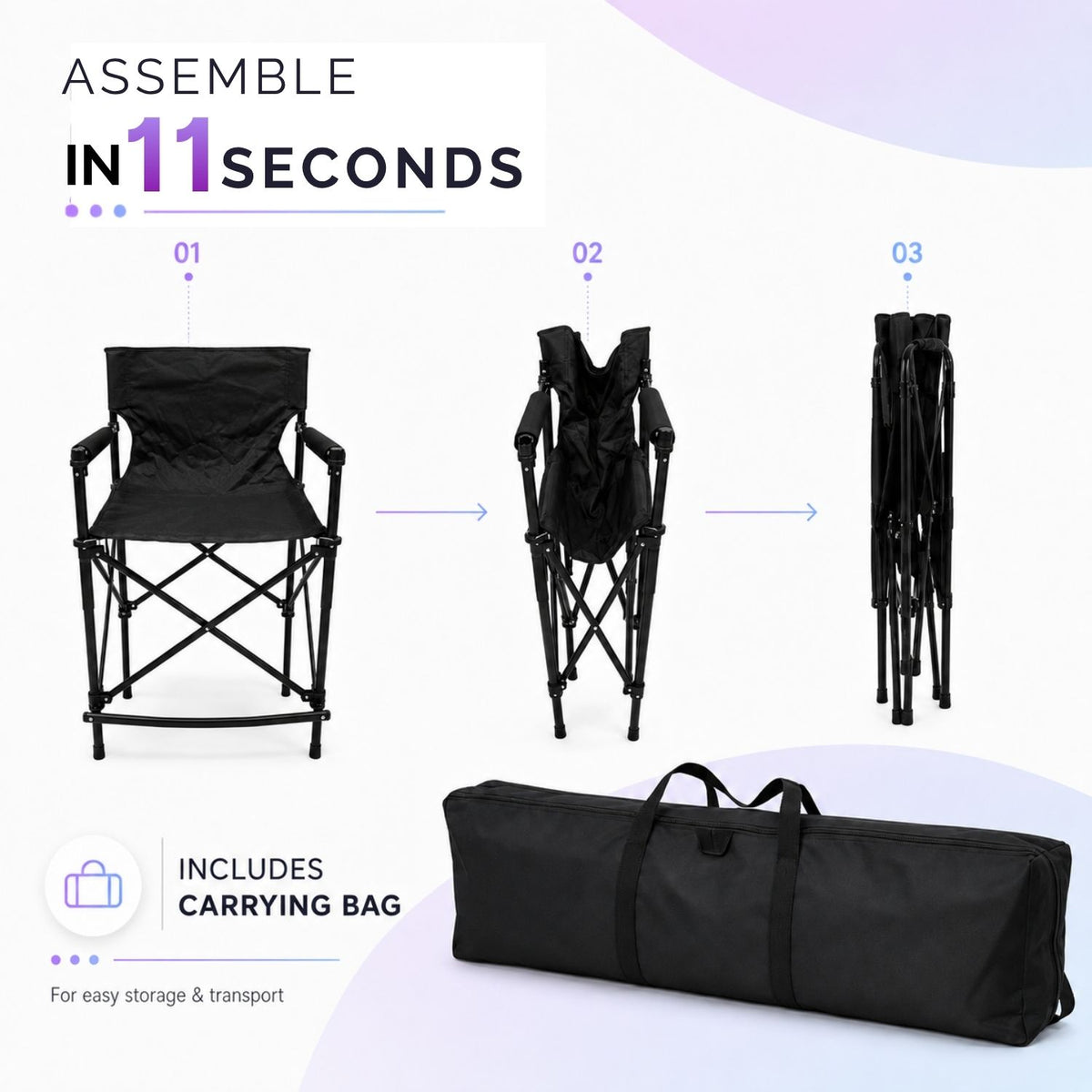 FOLDABLE MAKEUP CHAIR NEW VERSION