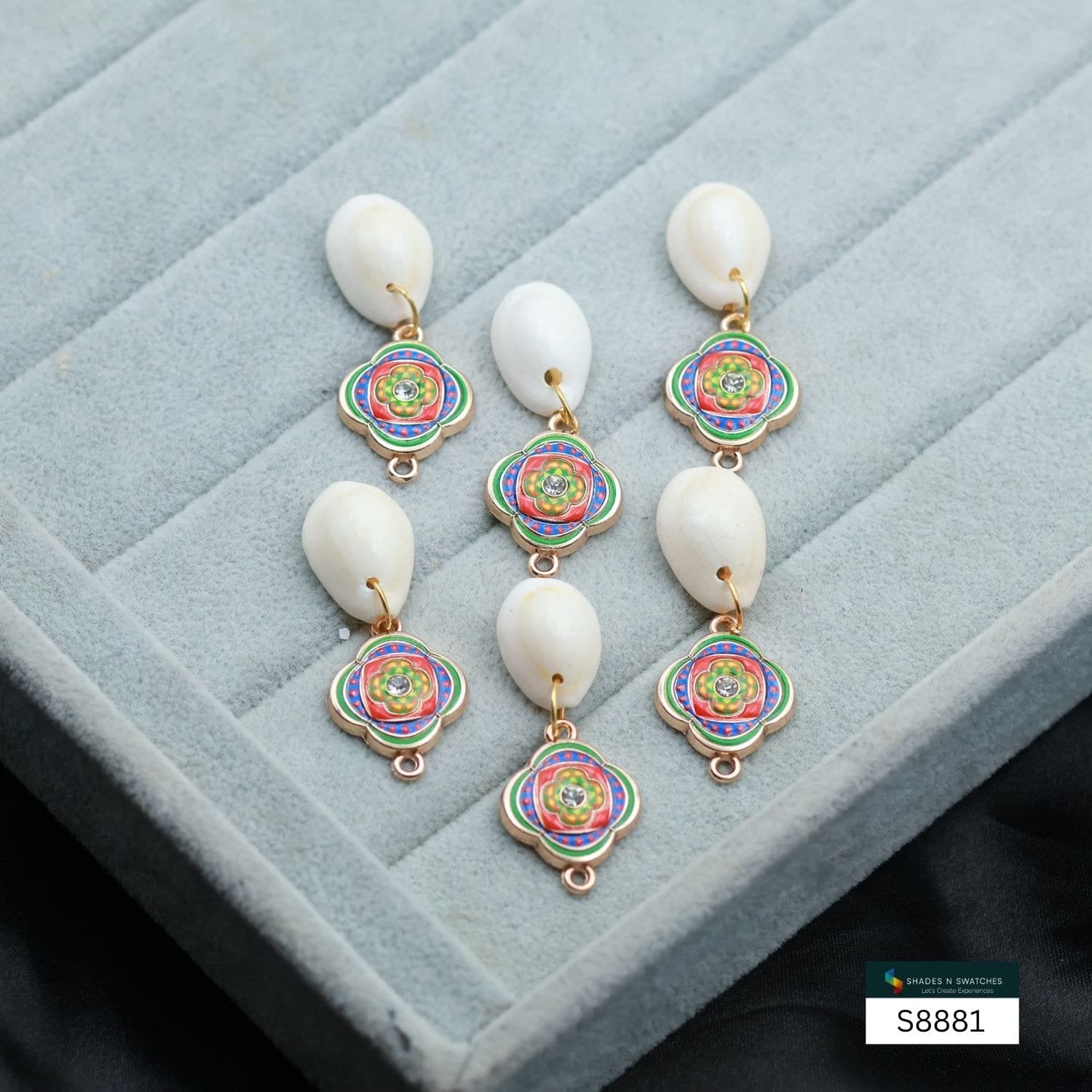 HAIR CHARM MEENAKARI WITH PEARL BALLS