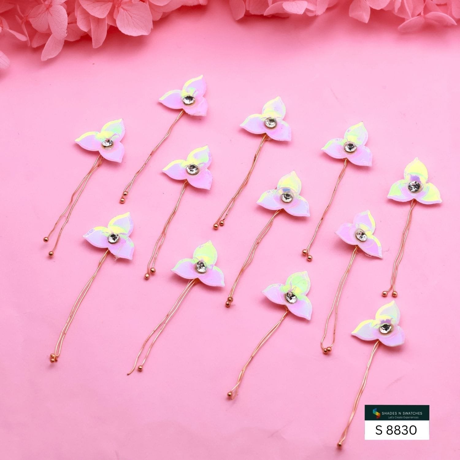 12 PCS MINI TINY FLOWERS WITH TWIST STRING