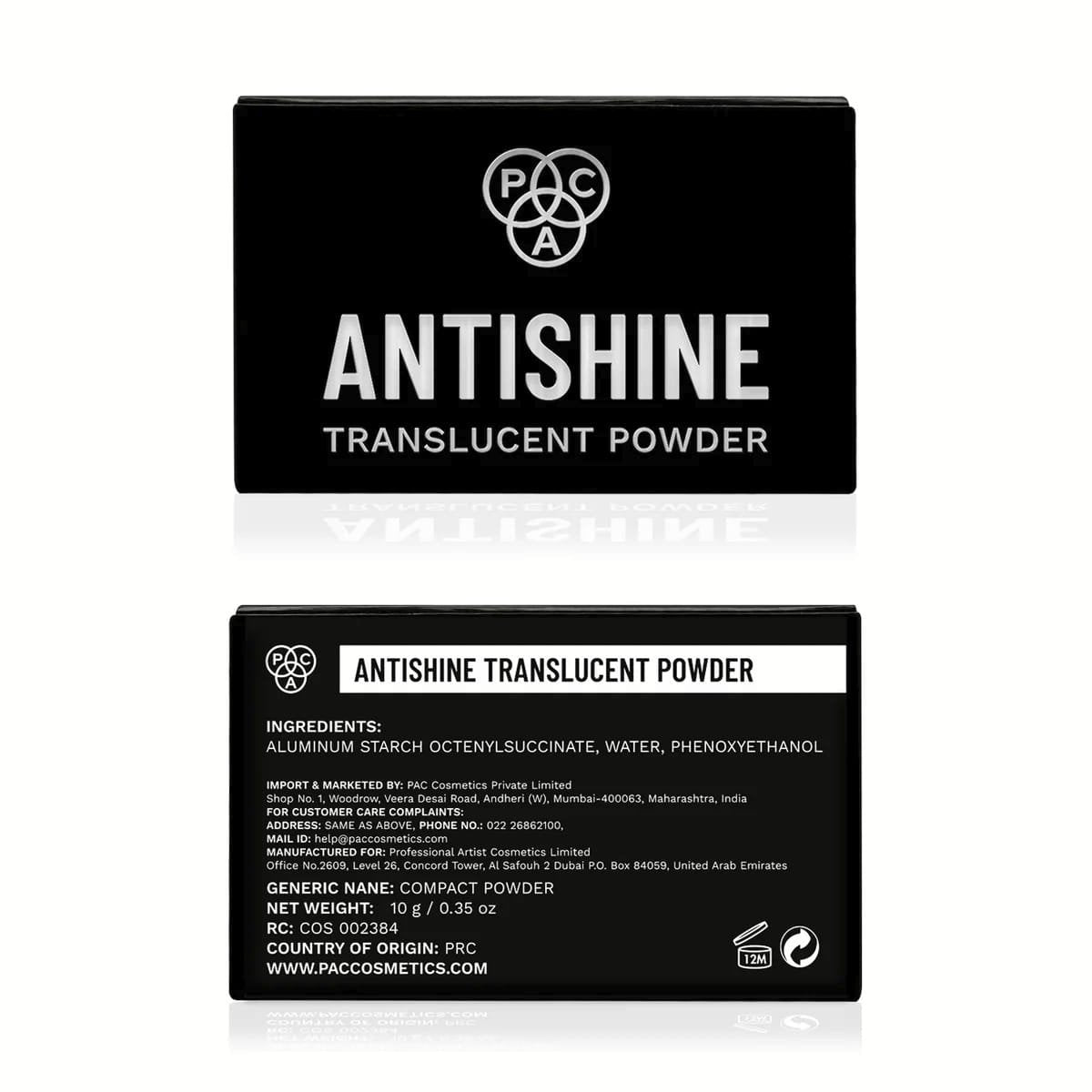 PAC ANTISHINE TRANSLUCENT POWDER 10g