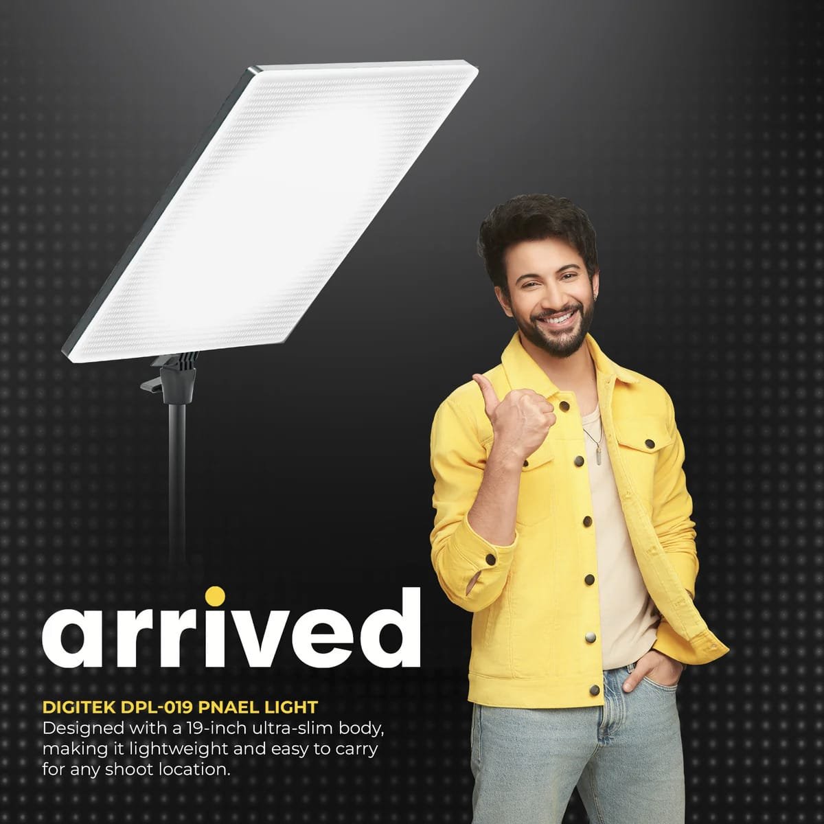 DIGITEK 19 BI COLOR LED PANEL LIGHT WITH INFRARED REMOTE 80W DPL019( LIGHT ONLY )
