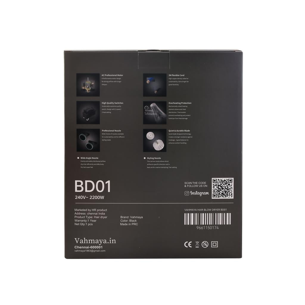 VAHMAYA HAIR BLOW DRYER 2200W BD01