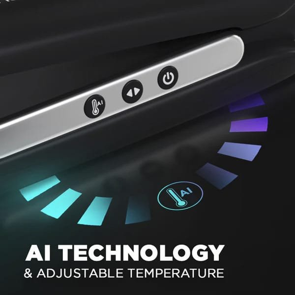 IKONIC PROFESSIONAL BLACK TITANIUM SLIM HAIR STRAIGHTENER