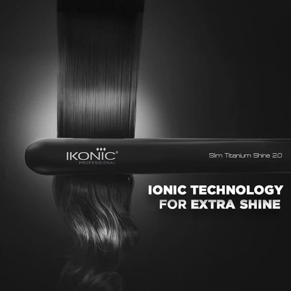 IKONIC PROFESSIONAL BLACK TITANIUM SLIM HAIR STRAIGHTENER