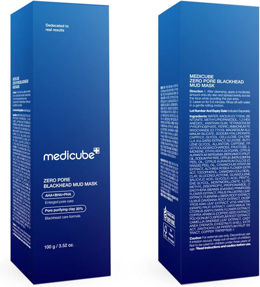 MEDICUBE zero pore blackhead mud mask 100g