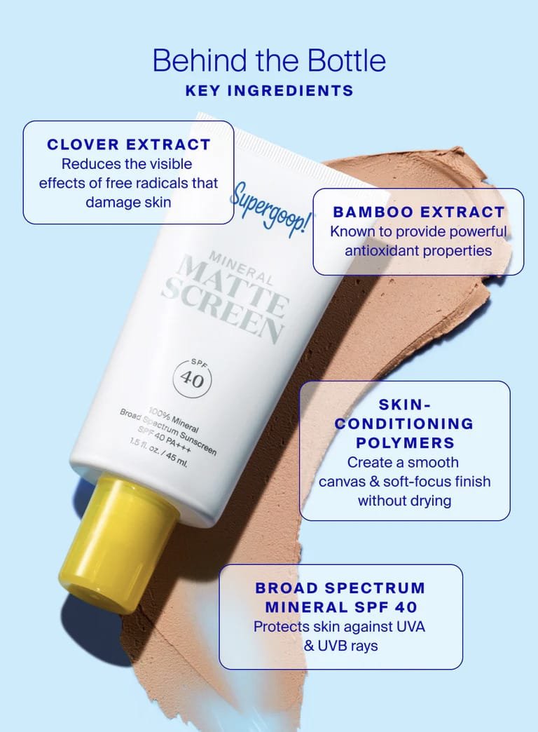 SUPERGOOP MATTE SCREEN SPF 40 45ML