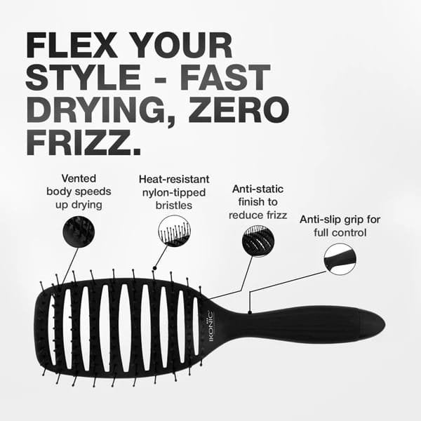 IKONIC EBONY COLLECTION VENT PADDLE BRUSH