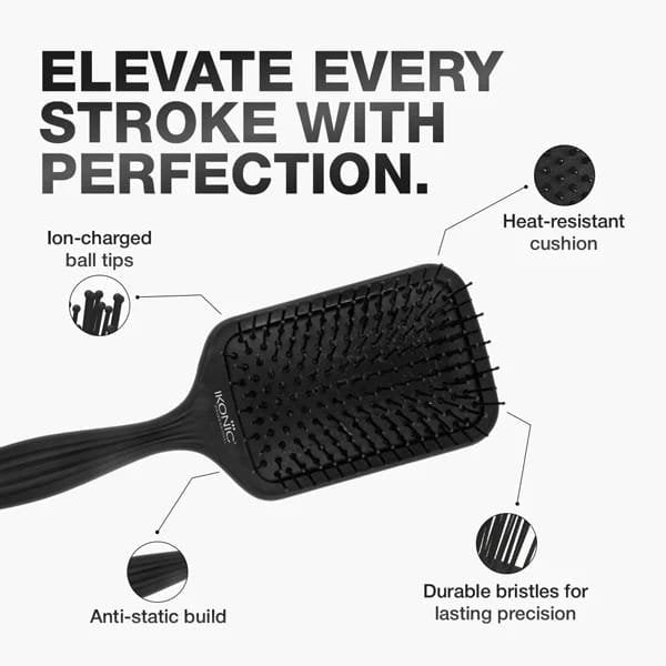 IKONIC EBONY COLLECTION PRO PADDLE BRUSH
