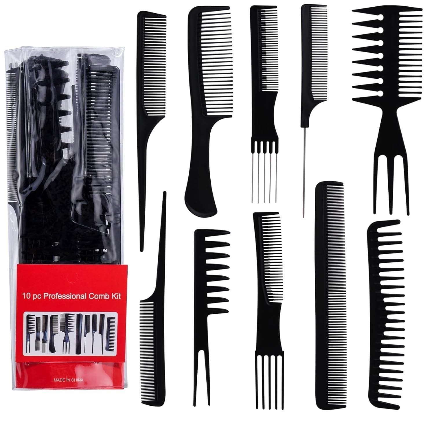 10PCS HAIR COMB SET