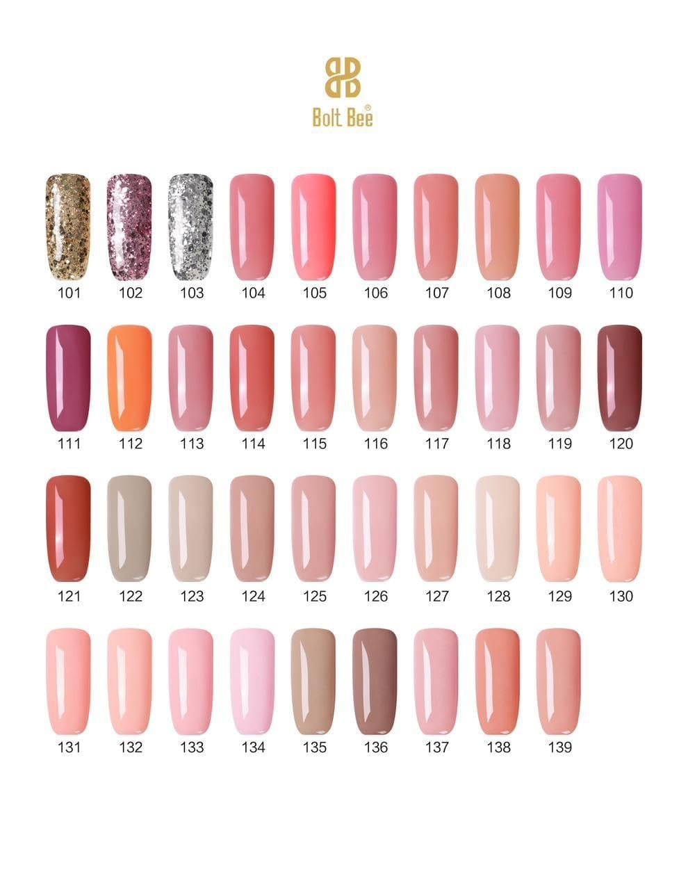 BOLT BEE GEL NAIL POLISH REGULAR SHIMMERS 15ML