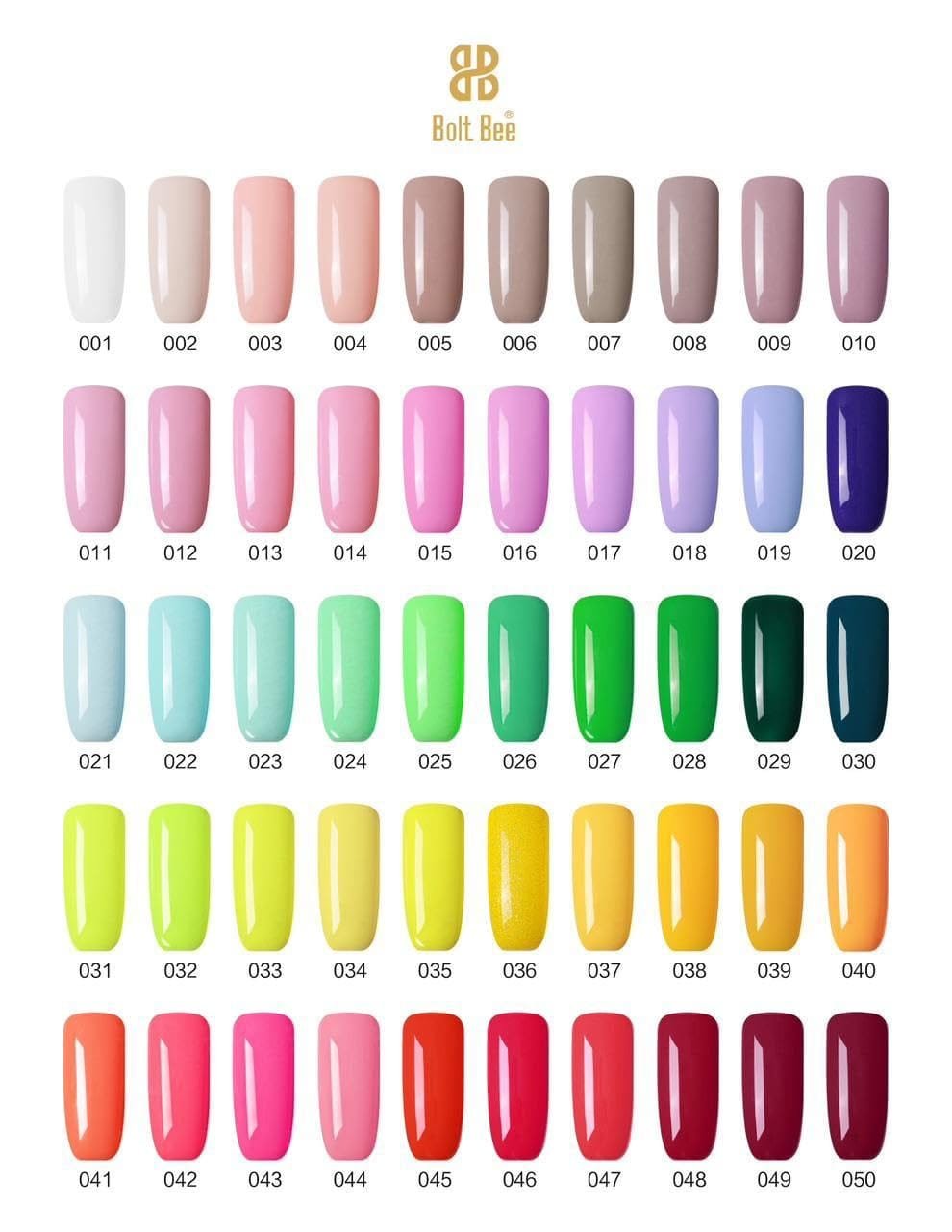 BOLT BEE GEL NAIL POLISH REGULAR SHIMMERS 15ML