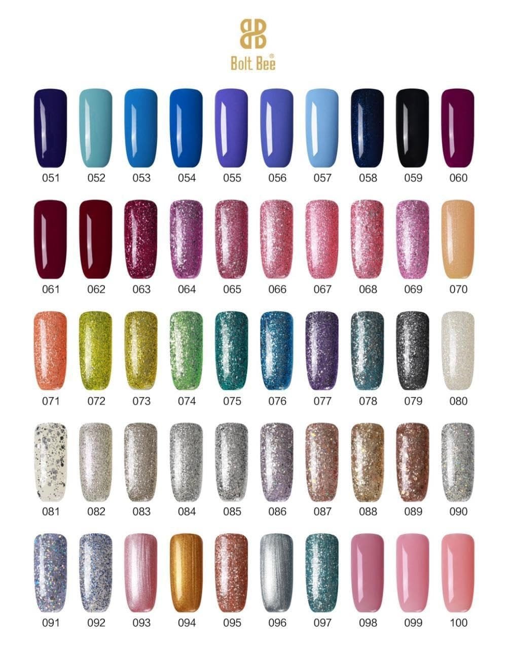 BOLT BEE GEL NAIL POLISH REGULAR SHIMMERS 15ML