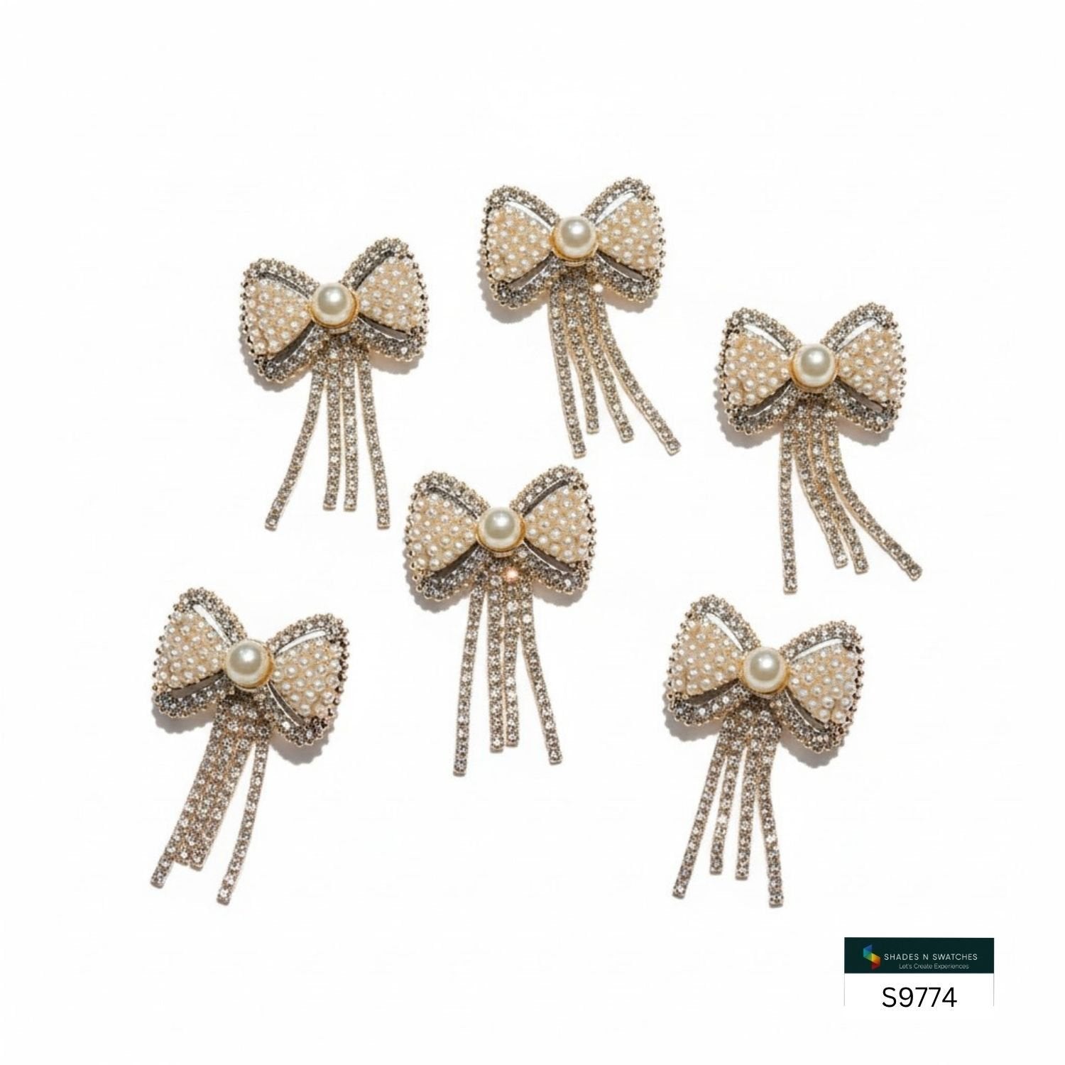 HM 6 PCS MINI HAIR BOW WITH CLIP