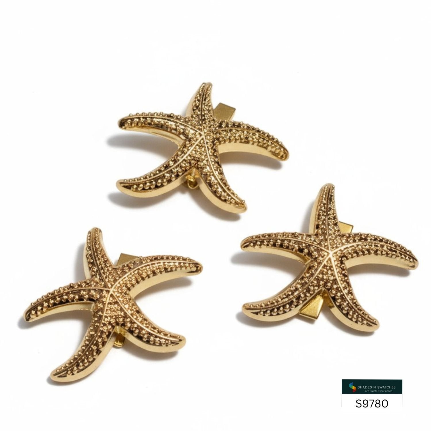 3 PC STAR FISH ANTIQUE HAIR ACCESSORIES