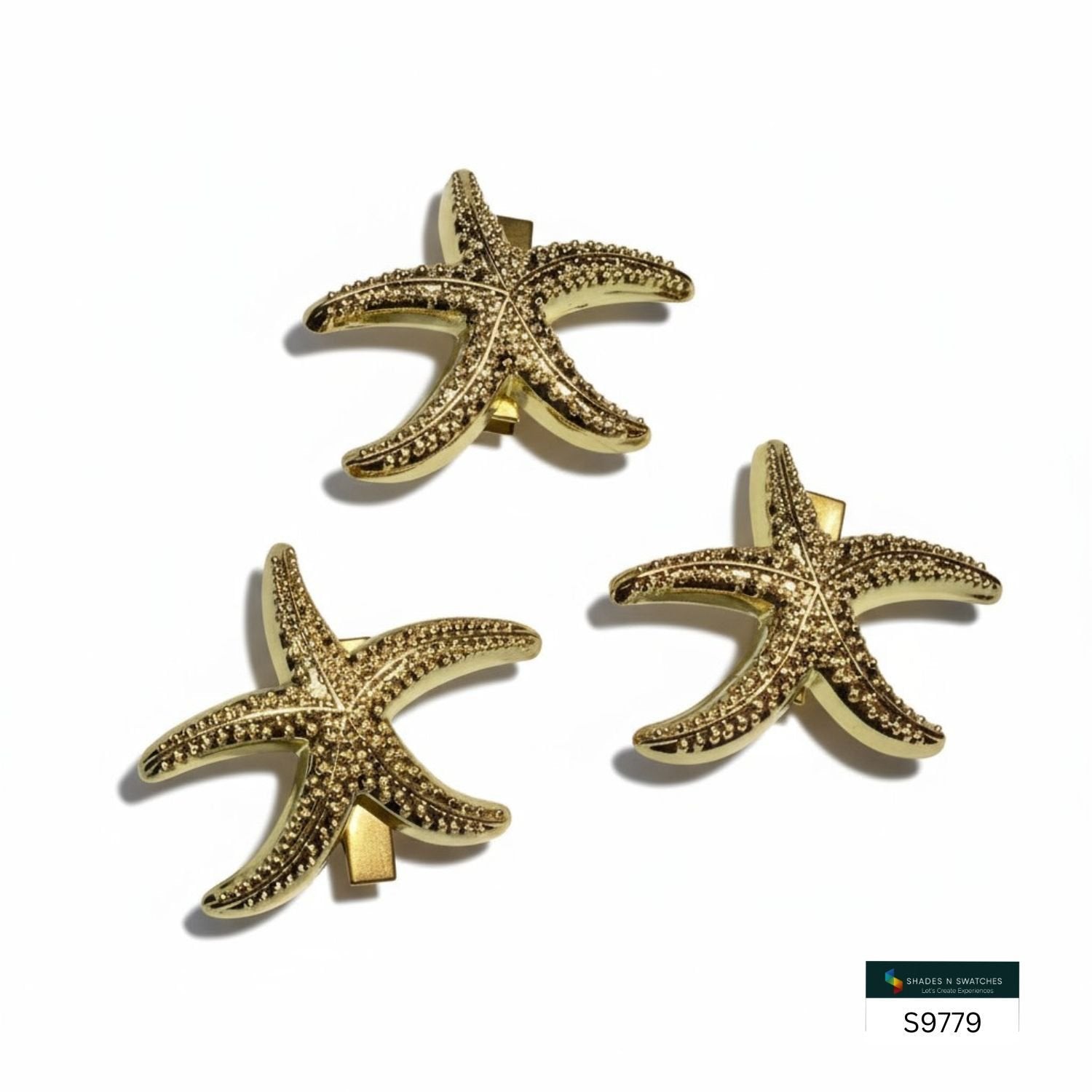 3 PC STAR FISH ANTIQUE HAIR ACCESSORIES