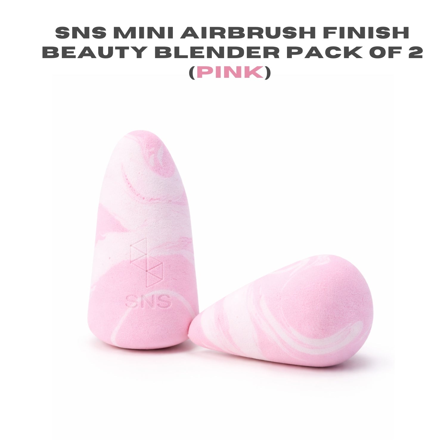 SNS MINI AIRBRUSH FINISH BEAUTY BLENDER (PINK) PACK OF 2