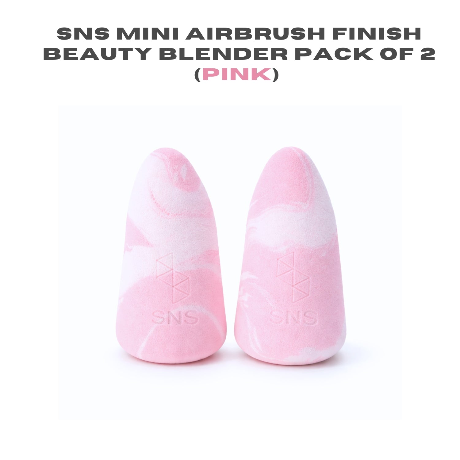 SNS MINI AIRBRUSH FINISH BEAUTY BLENDER (PINK) PACK OF 2