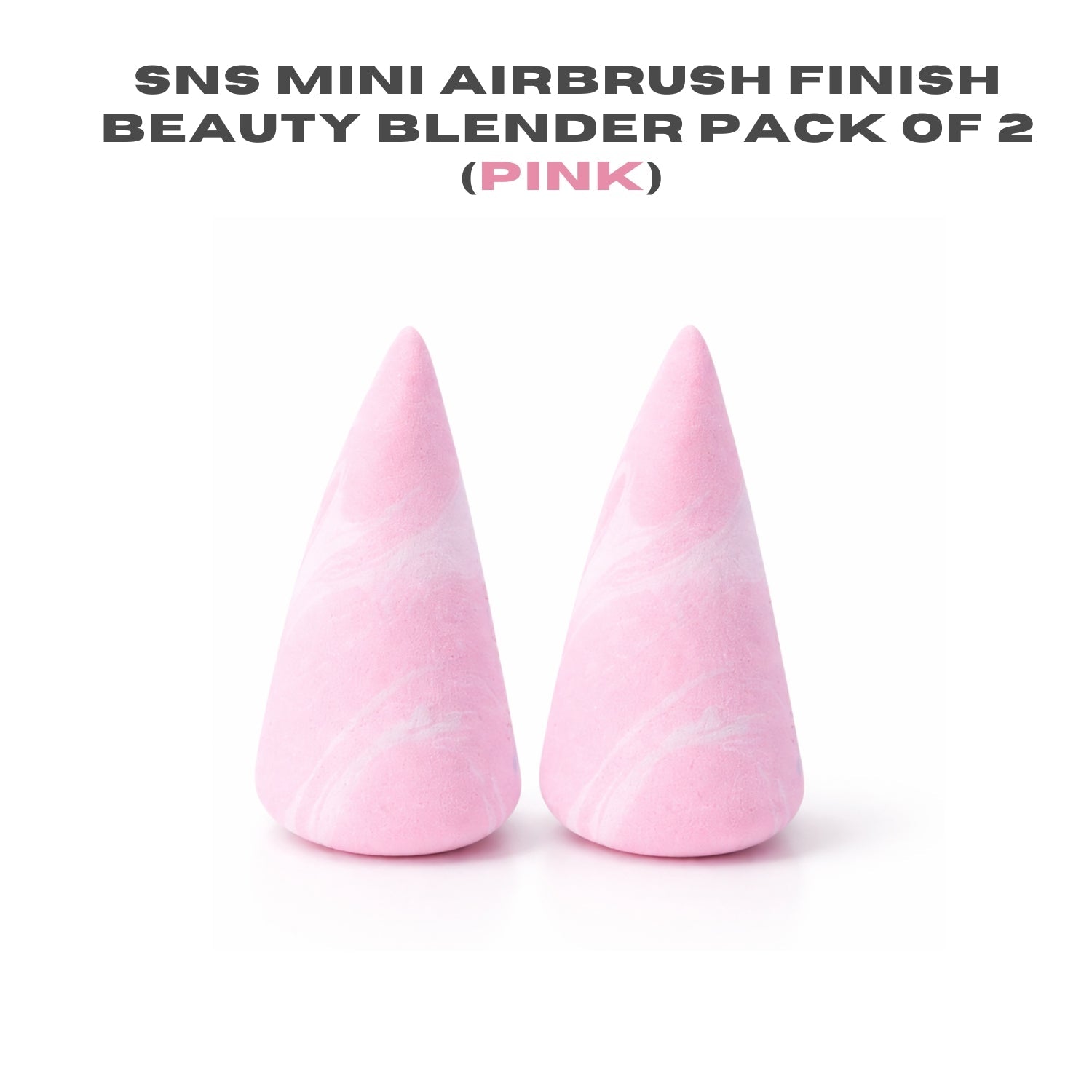 SNS MINI AIRBRUSH FINISH BEAUTY BLENDER (PINK) PACK OF 2