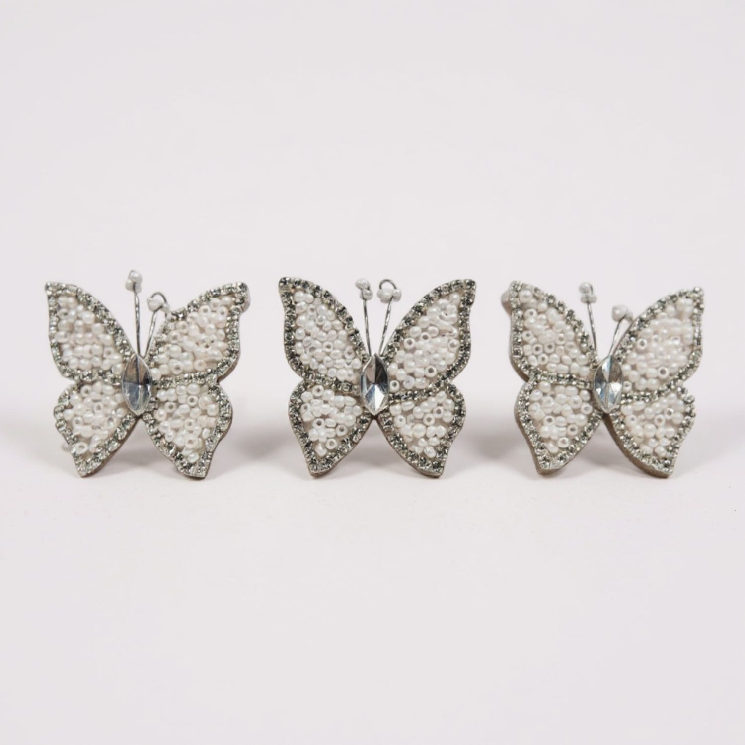 3 PCS SET PEARL BUTTERFLIES