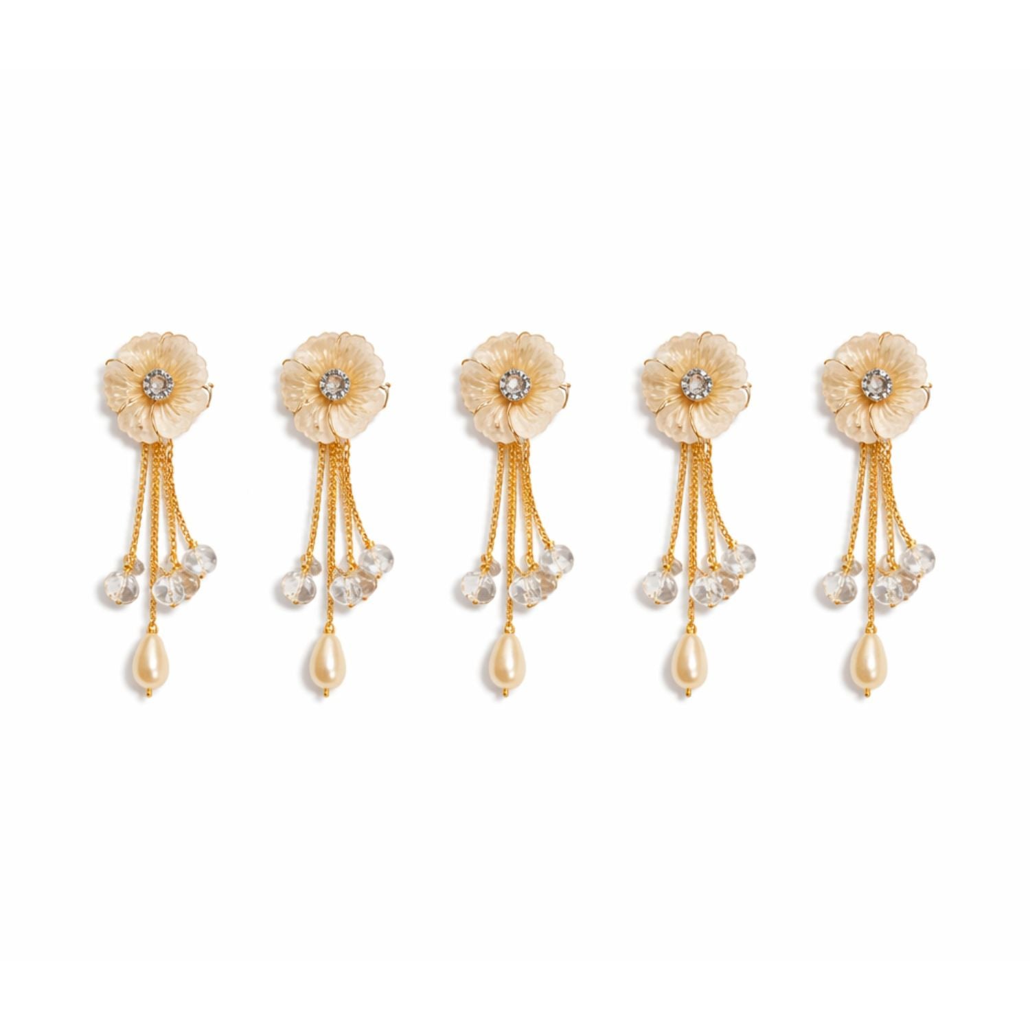 PEARL HANGING FLOWER 5PCS SET