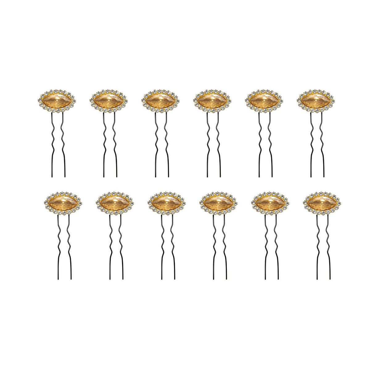 12 PCS SET OVAL STONE WITH UPINS