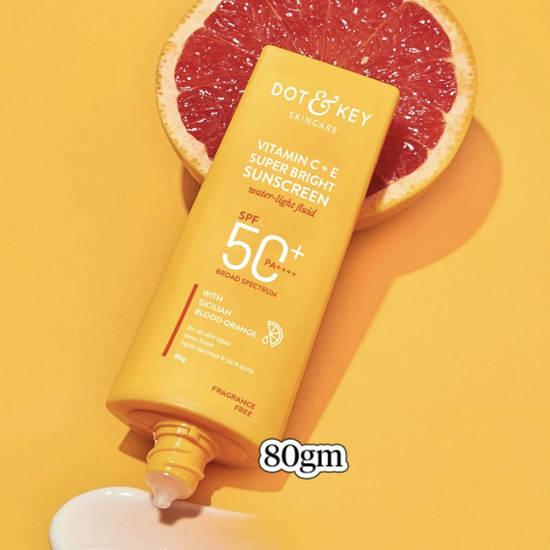 DOT N KEY VITAMIN C+E SUPER BRIGHT SUNSCREEN SPF 50+ PA++ BROAD SPECTRUM WITH SICILIAN BLOOD ORANGE