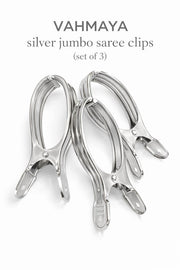 VAHMAYA SILVER JUMBO SAREE CLIP SS-C01 (SETOF3)