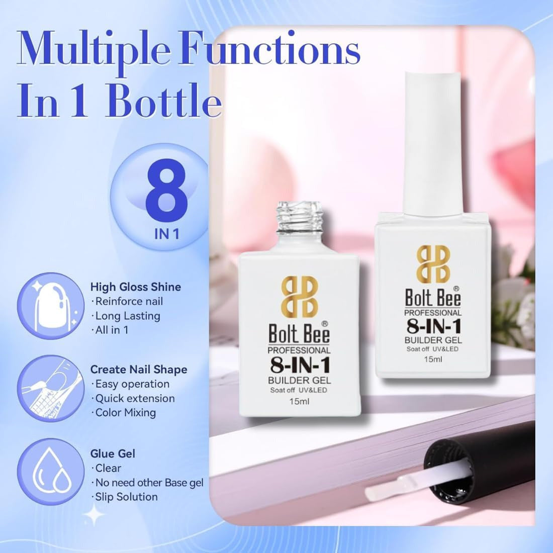 BOLT BEE 8IN1 BUILDER GEL 15ML